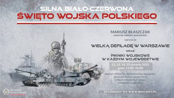 SILNA BIAŁO-CZERWONA - zaproszenie na Obchody Święta Wojska Polskiego